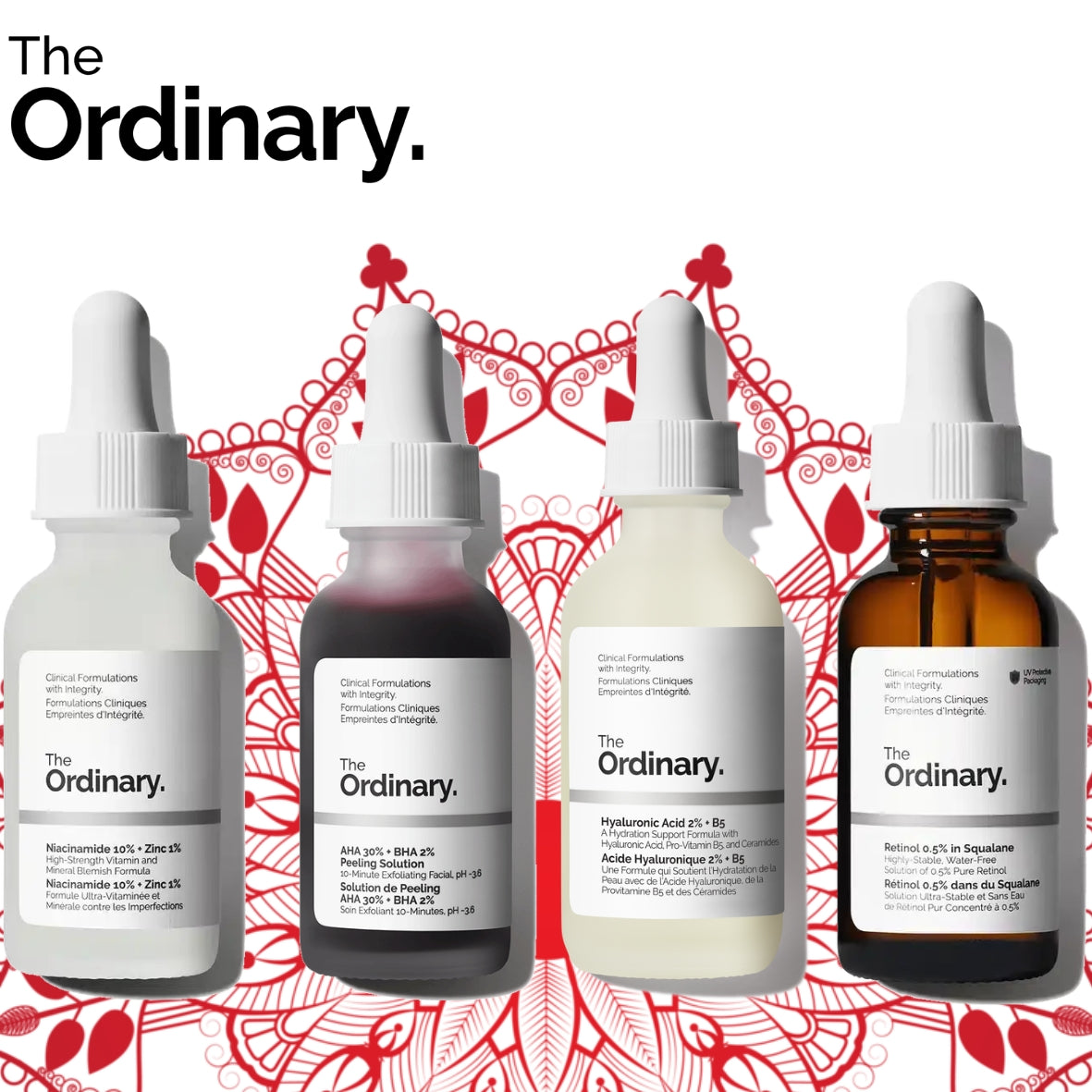 NIACINAMIDA + PEELING SOLUTION + ACIDO HIALURONICO + RETINOL